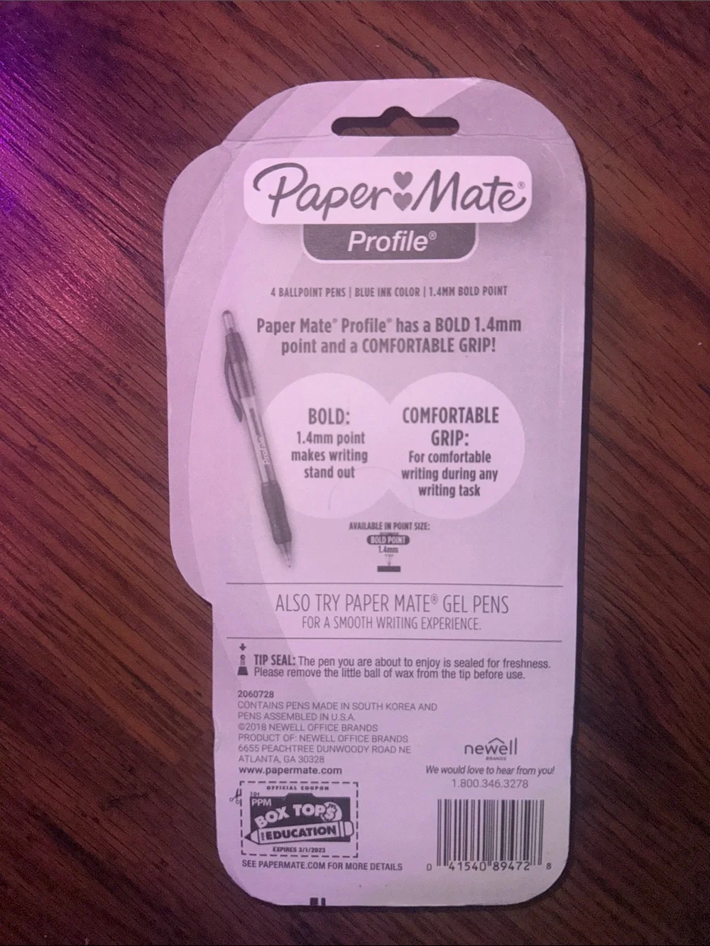 Paper mate Blue Bold Ballpoint Pens - 4 Pack C1.Bk.R.2